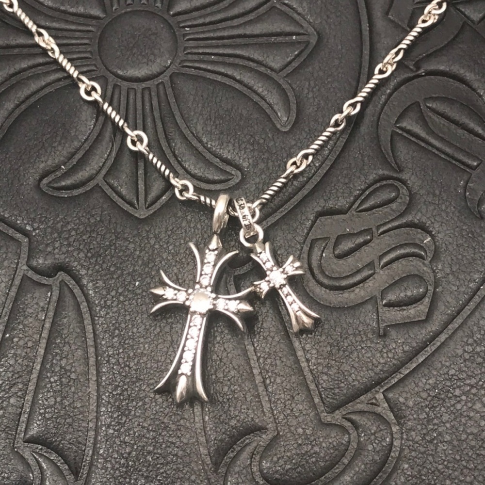 Chrome Hearts  Diamond Cross Necklace
